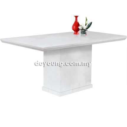 IFORA (160x90cm White) Fully Faux Marble Dining Table
