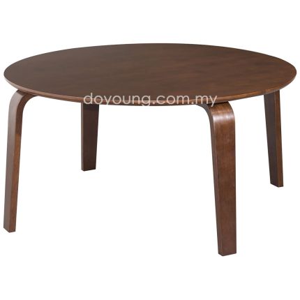 EAMES (Ø75cm Rubberwood - Walnut) Coffee Table (replica)*