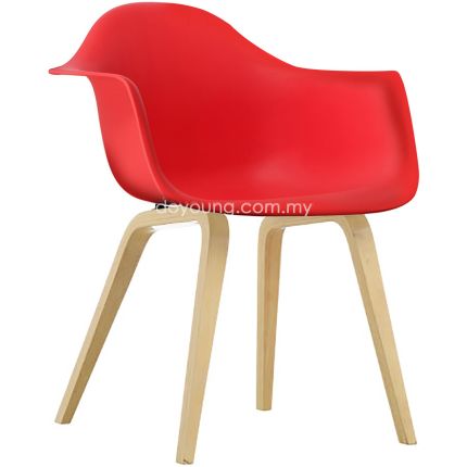 EMS W3 (Bentwood Leg - Red) Armchair (PP)