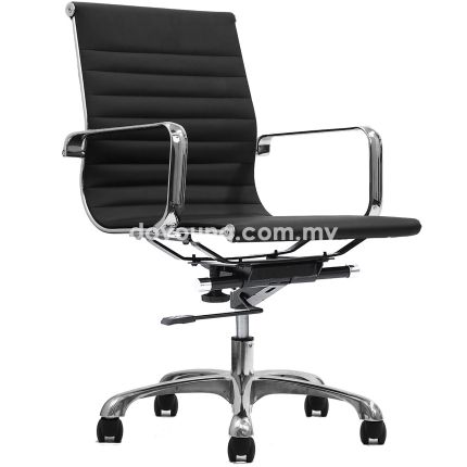 EMS RIBBED (Faux Leather) Medium Back Office Chair