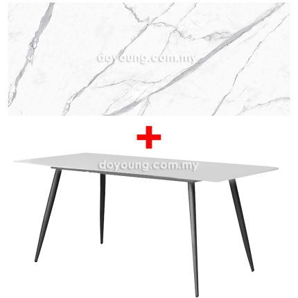 EBEN (180x90cm Sintered Stone - White) Dining Table