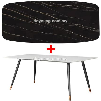 EBEN (180x90cm Sintered Stone - Black,Gold) Dining Table