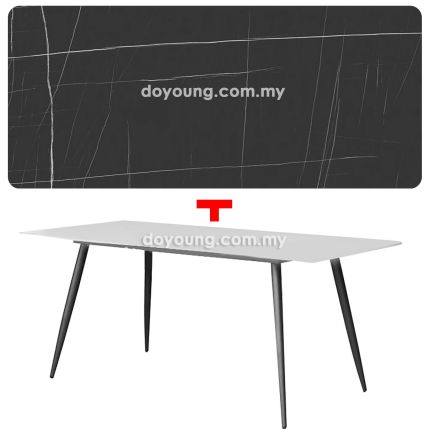 EBEN (180x90cm Sintered Stone - Dark Grey) Dining Table