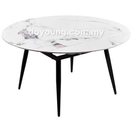EBENA (135x85->Ø135cm Ceramic) Expandable Dining Table