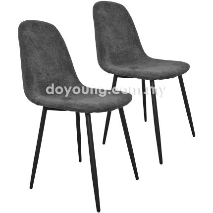 EMS S1 (Fabric - Dark Grey) Set-of-2 Side Chairs (PG SHOWPIECE)