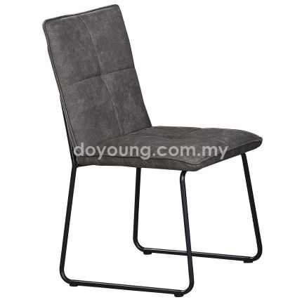 EINER (Leathaire - Dark Grey) Side Chair (SHOWPIECE)