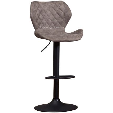 HAXTRE (Leathaire - Taupe) Hydraulic Counter-Bar Chair