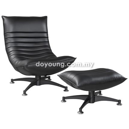 SIRI (Faux Leather) Relaxer with Footstool - adj. back & 360°*