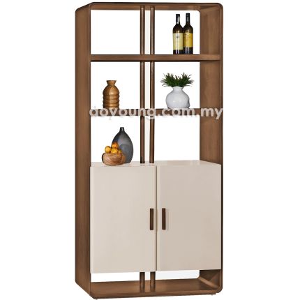 EKHDAL (100H210cm Rubberwood) Display Cabinet