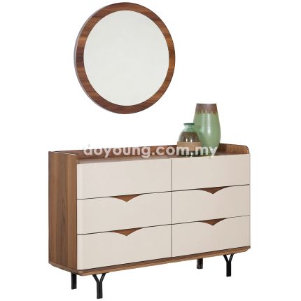 EKHOLM (120cm) Dresser with (Ø70cm) Round Mirror