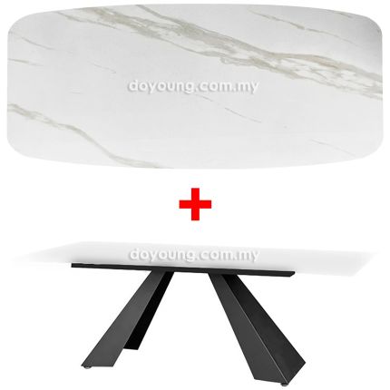 ELIOT II (160x90cm Ceramic, White) Dining Table