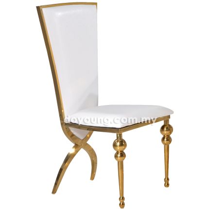 ELISA II (Faux Leather, Gold) Side Chair