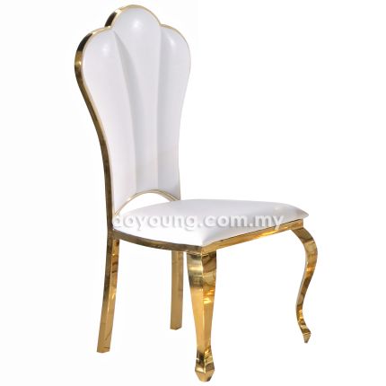 ELVITA (Faux Leather, Gold) Side Chair