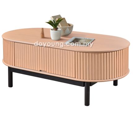 ENIKO II (Oval121x60cm Rubberwood - Dark Oak) Coffee Table