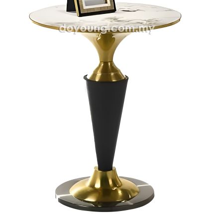 MEENA-V (Ø50H62cm Ceramic, Gold) Side Table