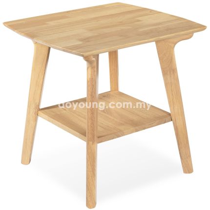 EMILKA (55H55cm Rubberwood - Oak) Side Table