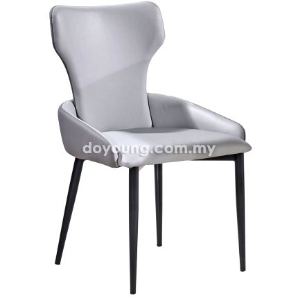 FADEN (Faux Leather, Light Grey) Side Chair