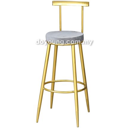 LORRIE (SH75cm Gold/Black) Bar Chair