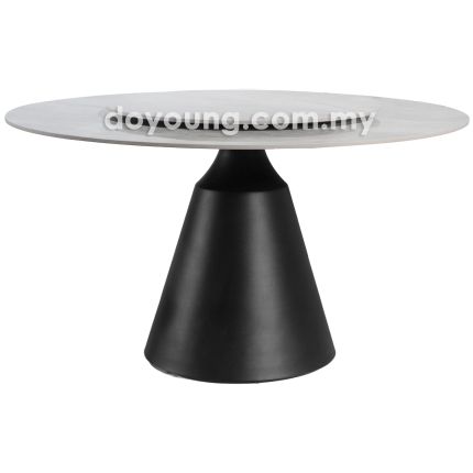 LINUX Dark Titanium (Ø135cm Ceramic) Dining Table with Lazy Susan