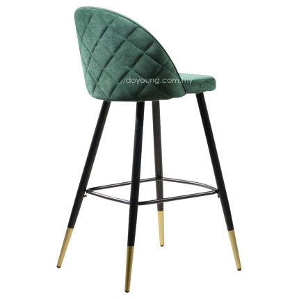 CALLAS II (SH75cm Velvet,Green) Bar Chair
