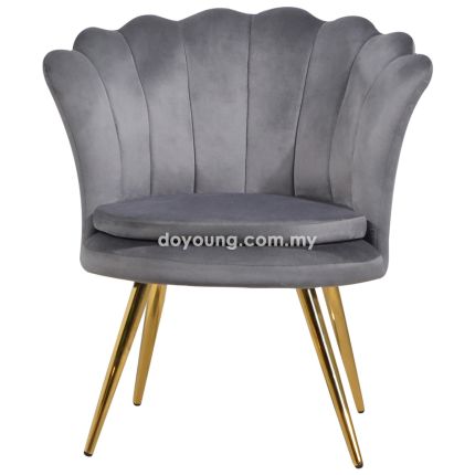 JORIK (60cm Velvet, Grey) Lounge Chair