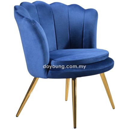 JORIK (60cm Velvet, Blue) Lounge Chair (EXPIRING)