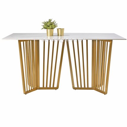 HARPER III (150/160cm (Sintered Stone, Gold) Dining Table