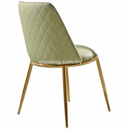 KADEE II (Gold, Leathaire - Green) Side Chair