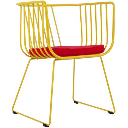 FLUX (59cm Yellow) Metal Armchair (SHOWPIECE)