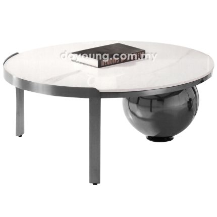 FORSYTH IV (Ø80cm Ceramic, Titanium) Coffee Table