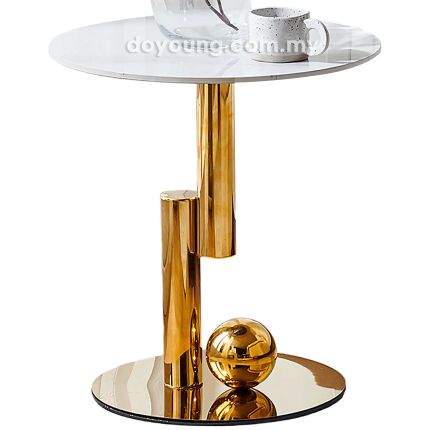FORSYTH (Ø50H55cm Ceramic, Gold) Side Table
