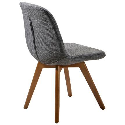 EAMES W1 II Side Chair (Upholstered, Stained Beech Leg - EXPIRING replica)