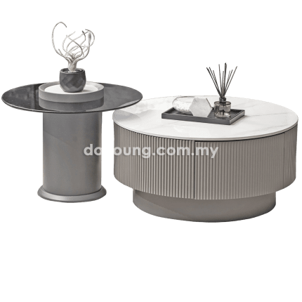 GAVINA IV (Ø78H42,58H45cm Set-of-2 Ceramic) Coffee Tables