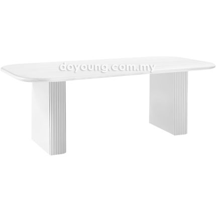 INDIRA+ II (210x95cm Semangkok - White) Dining Table (CUSTOM)