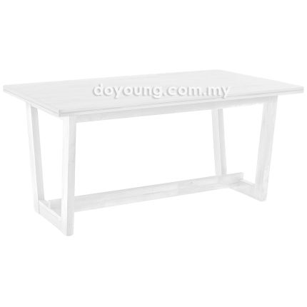 SHELTON+ (210x95cm Rubberwood - White) Dining Table (CUSTOM)