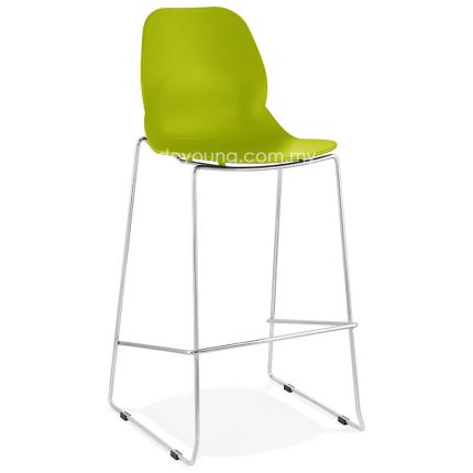 JULIETTE (SH78cm Green) Stackable Bar Chair (EXPIRING)