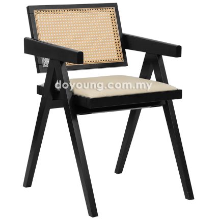 GRITTA V (Rattan, Rubberwood - Faux Leather Seat) Armchair