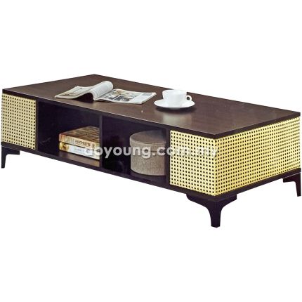 GRIVA (110x50cm MDF, PE Rattan) Coffee Table
