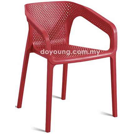 NET II (Polypropylene - Red) Stackable Armchair 