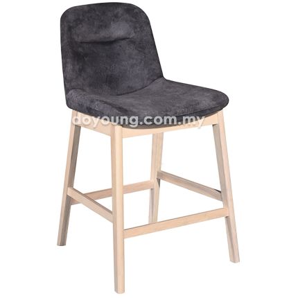 HALDEN III (SH61cm Whitewash, Dark Grey) Chesterfield Counter Chair