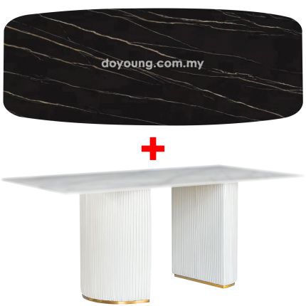 HASKA IV (180x100cm Sintered Stone, Black) Dining Table