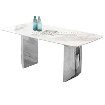 HASKA ♦ (180x86cm Ceramic, Chrome) Dining Table