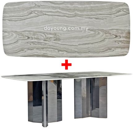 HARINGTON II (180x100cm Faux Marble - Grey) Dining Table