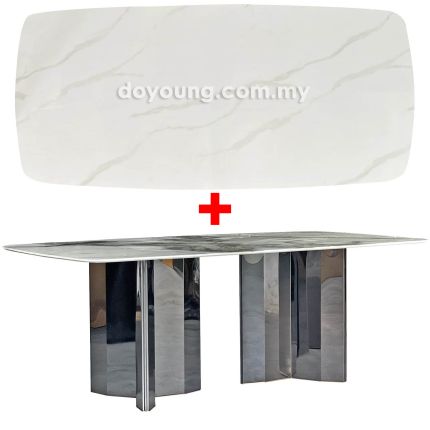 HARINGTON II (180x100cm Faux Marble - White) Dining Table