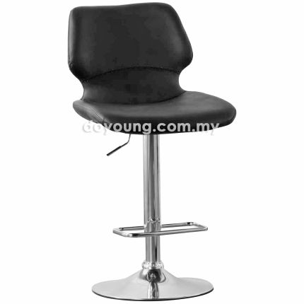 HAXTRE II (Faux Leather - Black) Hydraulic Counter-Bar Chair