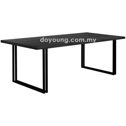 HAYDEN II (150x90cm Rubberwood - Black) Dining Table (CUSTOM)