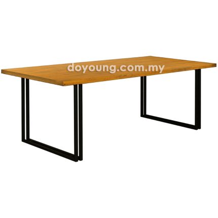 HAYDEN II (150x90cm Rubberwood - Golden Brown) Dining Table (CUSTOM)