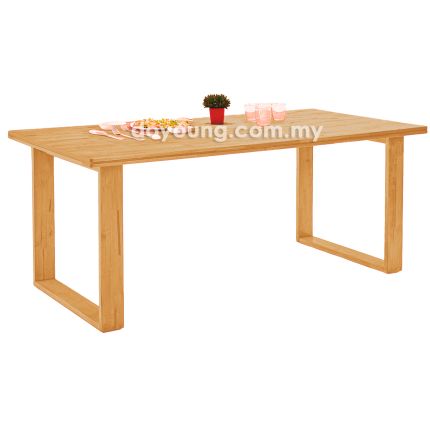 BAYLEN+ (150x90cm Rubberwood - Natural Oak) Dining Table (CUSTOM)