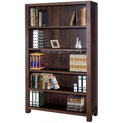 MOLTENI (122cm Dark Brown) Rubberwood Bookcase