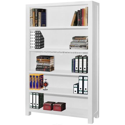 MOLTENI (122cm White) Rubberwood Bookcase